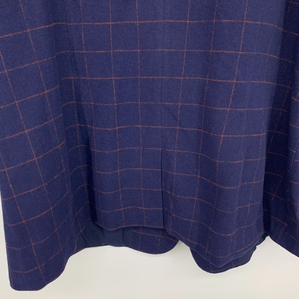 Future Collective Reese Blutstein Blazer Blue Check Plaid Button NWT - Picture 11 of 12
